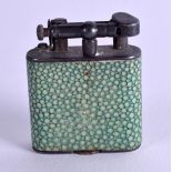 A 1920S DUNHILL SHAGREEN LIGHTER. 3.5 cm x 4 cm.