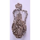 A CHINESE WHITE METAL SCENT BOTTLE PENDANT. 123 grams. Bottle 7.5 cm x 3.5 cm.