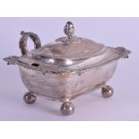 A REGENCY SILVER MUSTARD POT. London 1829. 7.4 oz. 10 cm wide.