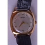 A 9CT GOLD HELVETIA WRISTWATCH. 3.25 cm wide.