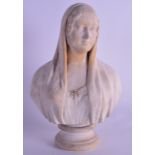 A RARE FRENCH PLASTER BUST BY ALFRED GUILLAUME GABRIEL GRIMOD D'ORSAY, COMPTE D'ORSAY (1801-1852) OF