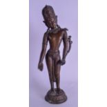 A LARGE 18TH/19TH CENTURY INDIAN BRONZE FIGURE OF A DEITY modelled with one palm exposed. 45 cm high