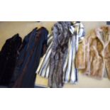 THREE VINTAGE FUR COATS, together with a fur jacket. (4)