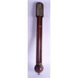 A FINE EARLY 19TH CENTURY ENGLISH STICK BAROMETER by Watkins & Hill of Charing Cross London. 92 cm l