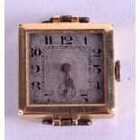 A 1930S GOLD WATCH FACE. 2.25 cm square.