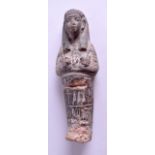 AN EGYPTIAN TERRACOTTA USHABTI. 13 cm high.