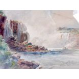 F W JOPLING (early 20th century) FRAMED WATERCOLOUR, signed & dated 1926, Niagara Falls. 25 cm x 33