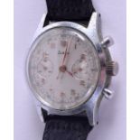 A VINTAGE ZODIAC CHRONOMETER WRISTWATCH with copper numerals. 3.75 cm wide.