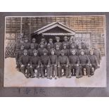 AN EARLY 20TH CENTURY JAPANESE MEIJI PERIOD PHOTOGRAPH ALBUM containing numerous Military scenes,