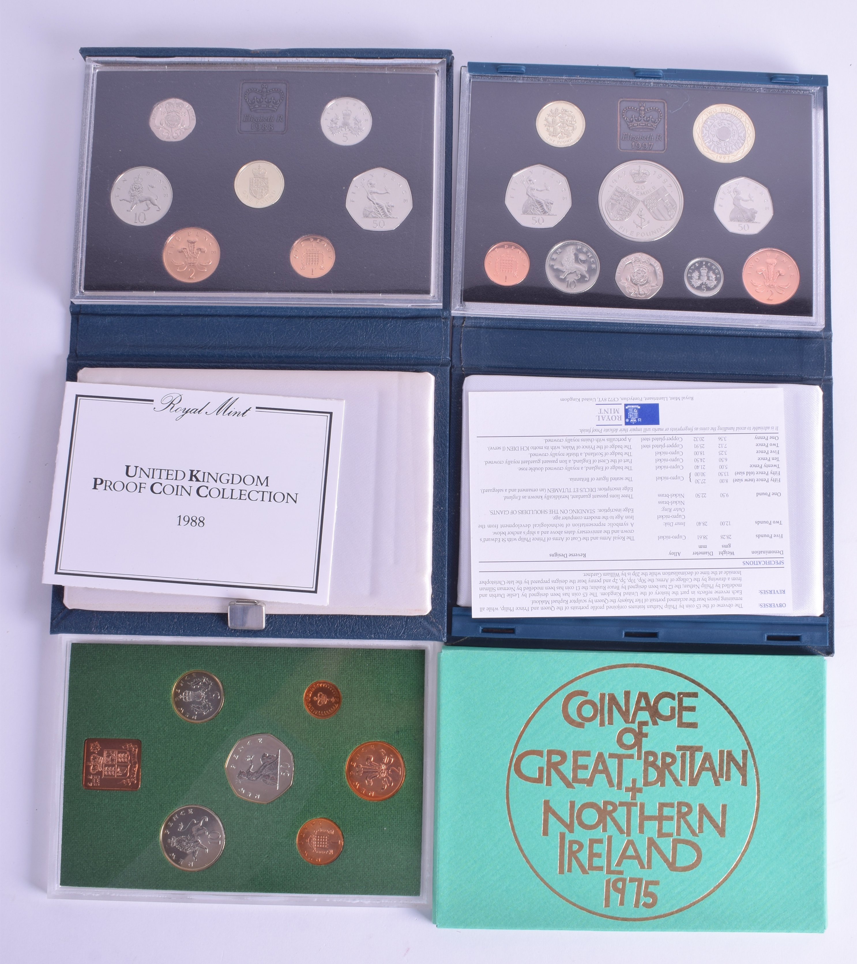 THREE BOXED COIN SETS. (3)