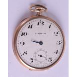 A GOLD PLATED ELKINGTON & CO WATCH.4 cm wide.