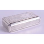 AN ANTIQUE SILVER SNUFF BOX.