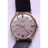 A 9CT GOLD AVIA INCABLOC WATCH. 3 cm wide.