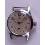 A TUDOR OYSTER STAINLESS STEEL WATCH. 3 cm wide.