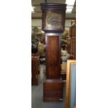 A GEORGE III OAK LONGCASE CLOCK by John Callcott Cotton. 204 cm high.