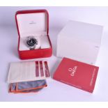 A GOOD BOXED OMEGA SEAMASTER CHRONOMETER WATCH. 4 cm wide.