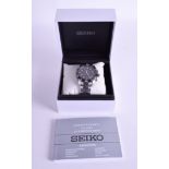 A BOXED SEIKO WATCH. 3.25 cm wide.