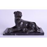 A 19TH CENTURY MIDDLE EASTERN BRONZE BEAST. 16 cm wide.