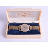 A VINTAGE BAKELITE BOXED ROTARY WATCH. 3.25 cm wide.