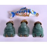 THREE CHINESE PENDANTS. (3)