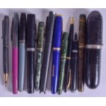 TWELVE VINTAGE PENS. (12)