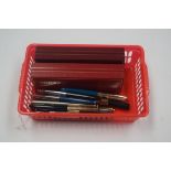 A QUANTITY OF FOUNTAIN PENS including boxed Sheaffer. (qty)