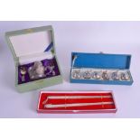 A RARE JAPANESE TAISHO PERIOD CHRISTENING SET together with condiments etc. (qty)