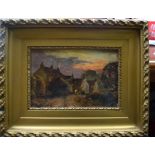 MAUDE MARSHALL (British) FRAMED OIL ON PANEL, impressionist landscape, signed. 19 cm x 29 cm.