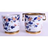 A RARE PAIR OF 17TH CENTURY JAPANESE EDO PERIOD IMARI JARDINIÈRES painted and moulded in relief wit