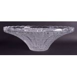 A CUT CRYSTAL GLASS FRUIT BOWL. 34 cm wide.