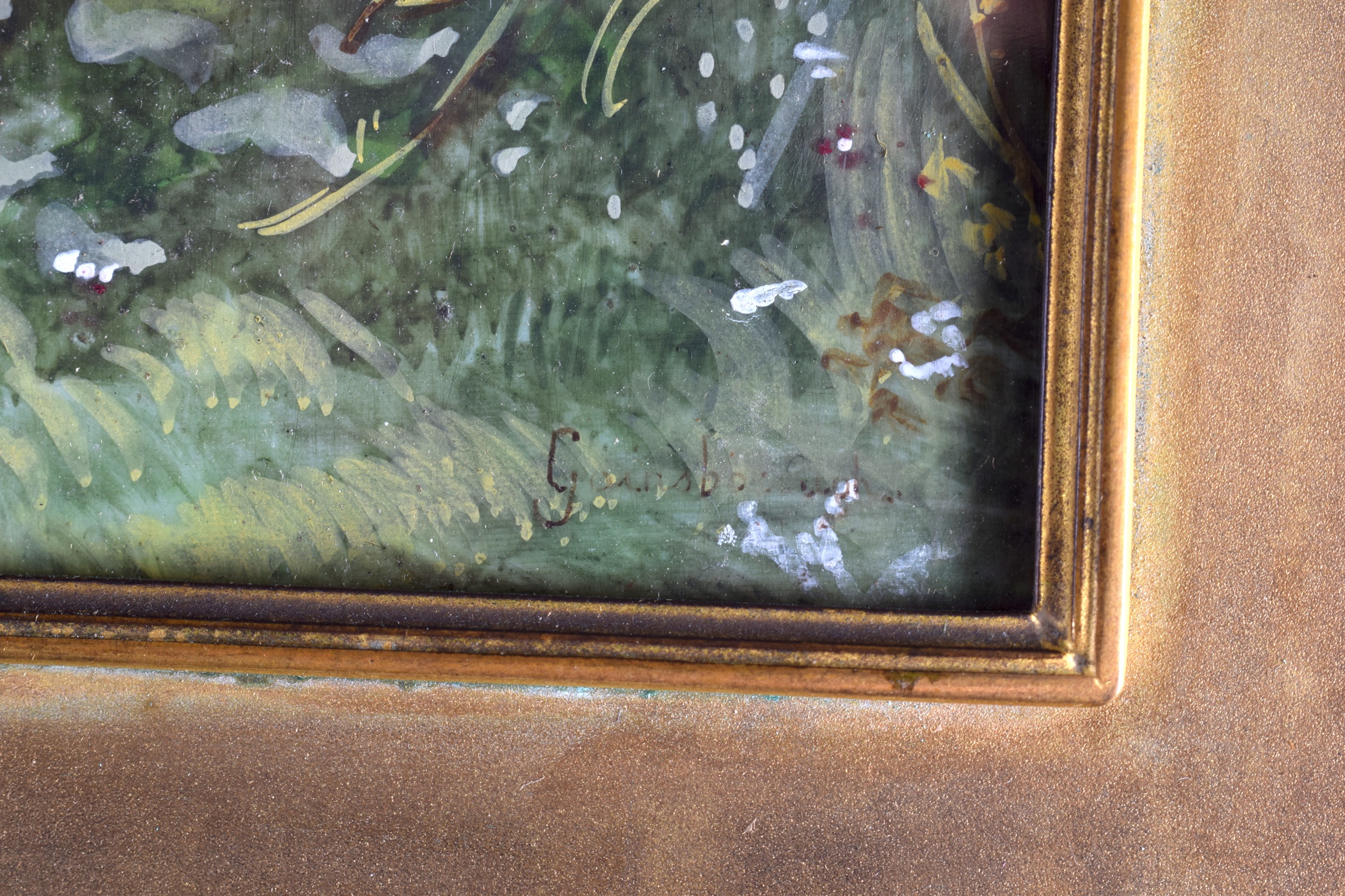 A LARGE PAIR OF 19TH CENTURY CONTINENTAL IVORY MINIATURE painted with females within landscapes. Im - Image 2 of 3
