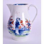 AN 18TH CENTURY WORCESTER SPARROWBEAK JUG painted with the Waiting Chinaman. 9 cm high.