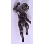 A CONTINENTAL BRONZE DANCING BOY. 9.5 cm long.