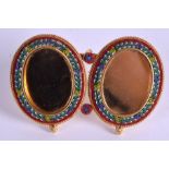 AN ITALIAN MICRO MOSAIC FRAME. 9 cm x 6.5 cm.