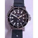 A RARE ROYAL NAVY BRITISH MILITARY ISSUE PRECISTA WRISTWATCH C1989 with T dial and ratchet bezel. C