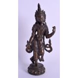 AN 18TH CENTURY INDIAN ASIAN BRONZE FIGURE OF TARA. 26 cm high.