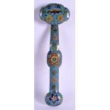 A CHINESE CLOISONNE ENAMEL RUI SCEPTRE. 41 cm long.