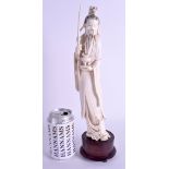 A LATE 19TH CENTURY CHINESE CARVED IVORY IMMORTAL. Ivory 34 cm high.