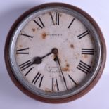 A WORDLEY CANNON STREET LONDON FUSEE WALL CLOCK. 38 cm wide.