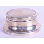 AN ART DECO SILVER INKWELL. 7.25 cm wide.