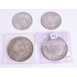 FOUR SILVER COINS. (4)