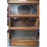 AN EARLY 20TH CENTURY GLOBE WERNICKE BOOKCASE, internal red label “Globe Wernicke, Always Complete