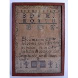 A 19TH CENTURY FRAMED EMBROIDERED SAMPLER by Mary Smith. Sampler 27 cm x 42 cm.