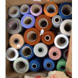 A COLLECTION OF TWENTY THREE 1960'S YARN SPOOLS, various colours. (qty)