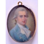 A FINE 18TH CENTURY PAINTED IVORY PORTRAIT MINIATURE depicting Hugh Niven of Whitehall Died 1783. 2