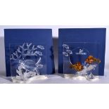 TWO BOXED SWAROVSKI CRYSTAL FIGURINE THE WONDERS OF THE SEA, Eternity and Harmony. (2)