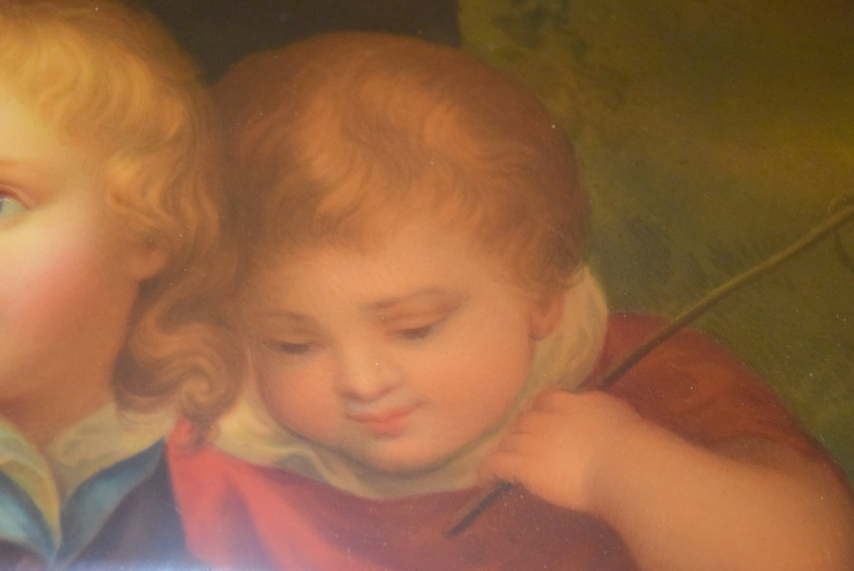 A VERY RARE 19TH CENTURY KPM BERLIN PORCELAIN PLAQUE painted with two children within landscapes. I - Image 7 of 8