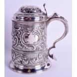 A GEORGE II SILVER TANKARD. London 1751. 20.7 oz. 19 cm x 13 cm.