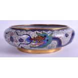 AN EARLY 20TH CENTURY CHINESE CLOISONNÉ ENAMEL BOWL decorated with a fine five claw dragon. 19 cm w