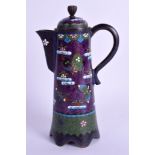 AN UNUSUAL EARLY 20TH CENTURY JAPANESE MEIJI PERIOD CLOISONNÉ ENAMEL TEAPOT. 17 cm high.